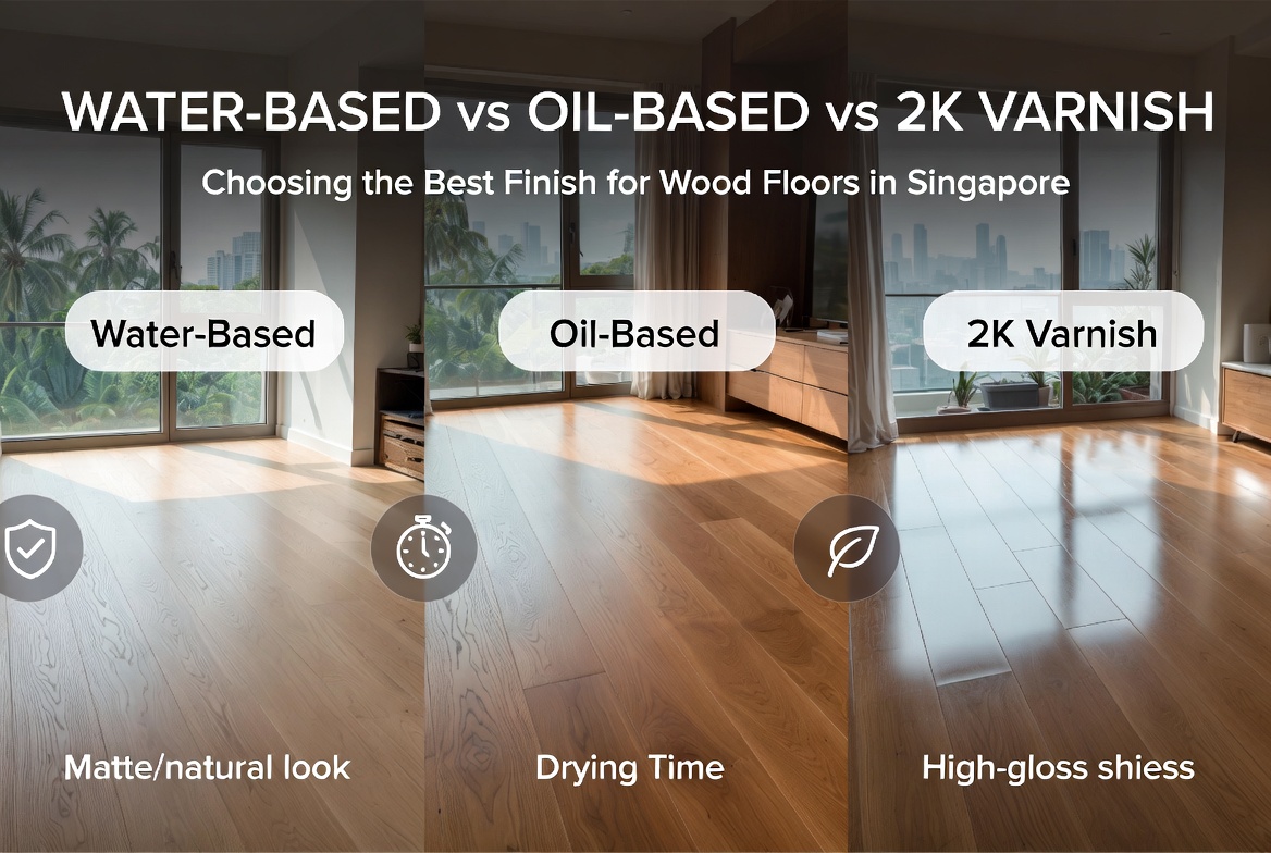 Water-based vs oil-based vs 2K varnish for wood floors